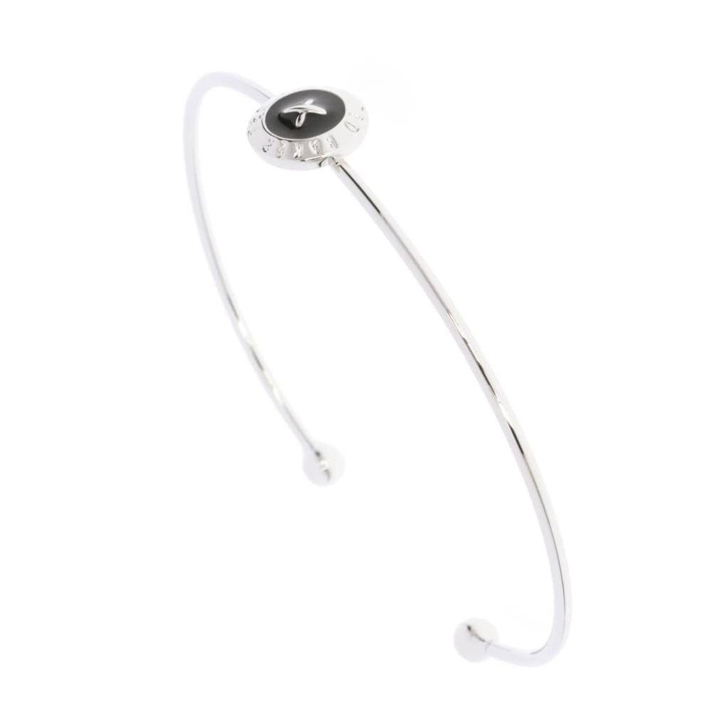 Ted Baker Elvas SILVER BLACK MINI Button Cuff